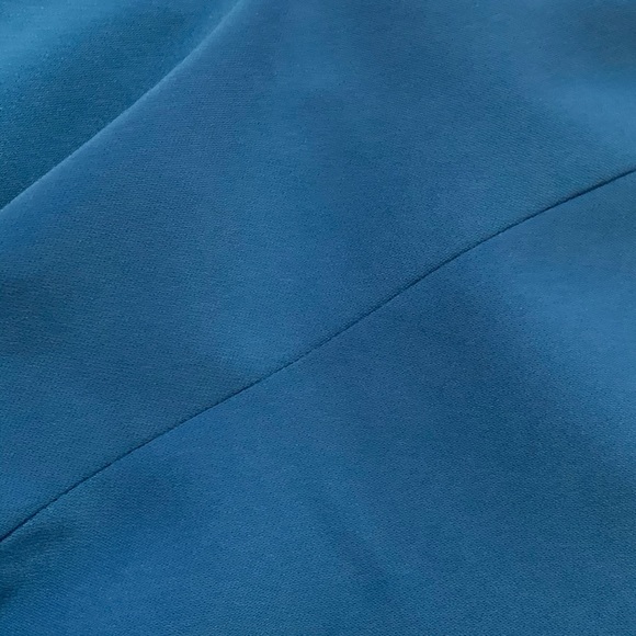 JAY GODFREY: Ocean Blue Lloyd Deep V Midi Dress - Picture 7 of 11